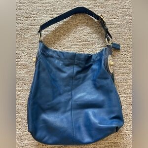 Coach - Vintage Blue Leather Shoulder Bag - Used